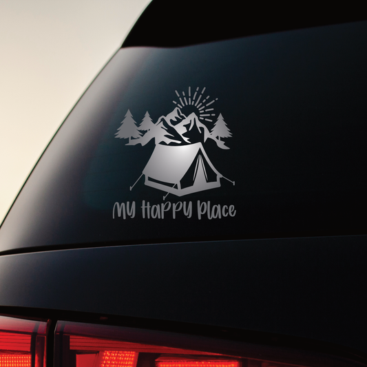 Camping - My Happy Place - Vinyl Sticker