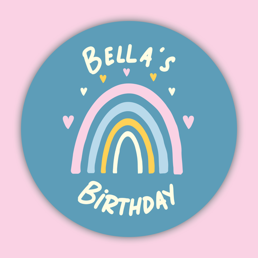 Rainbow - Party Stickers - Birthday