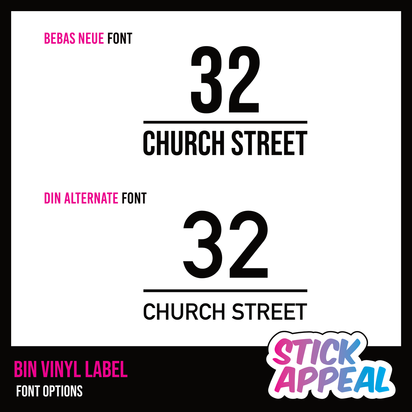 Outside Bin Vinyl Labels