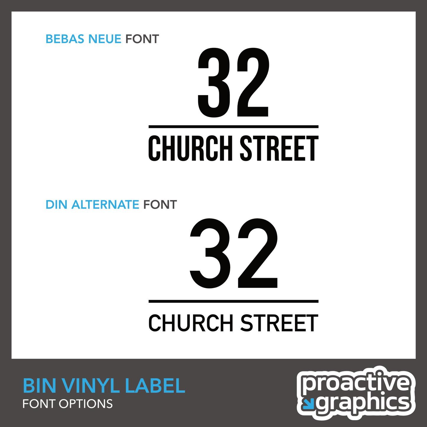 Outside Bin Vinyl Labels
