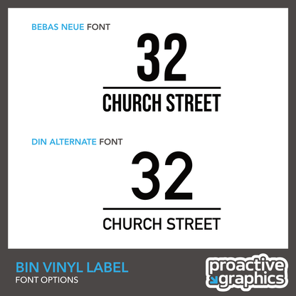 Outside Bin Vinyl Labels