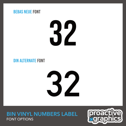Outside Bin Vinyl Labels Numbers