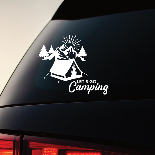 Camping - Let's Go Camping! - Vinyl Sticker