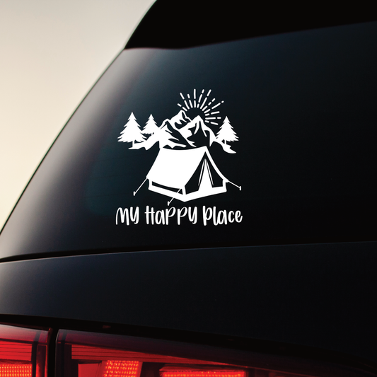 Camping - My Happy Place - Vinyl Sticker