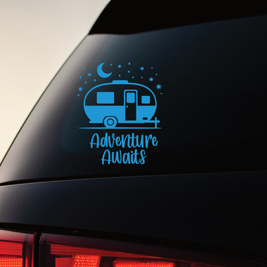 Caravan - Adventure Awaits Vinyl Sticker
