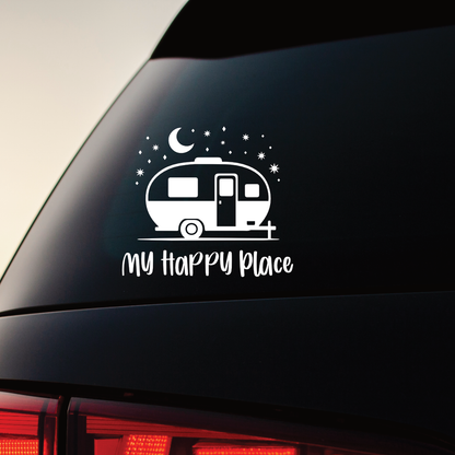 Caravan - My Happy Place Vinyl Sticker
