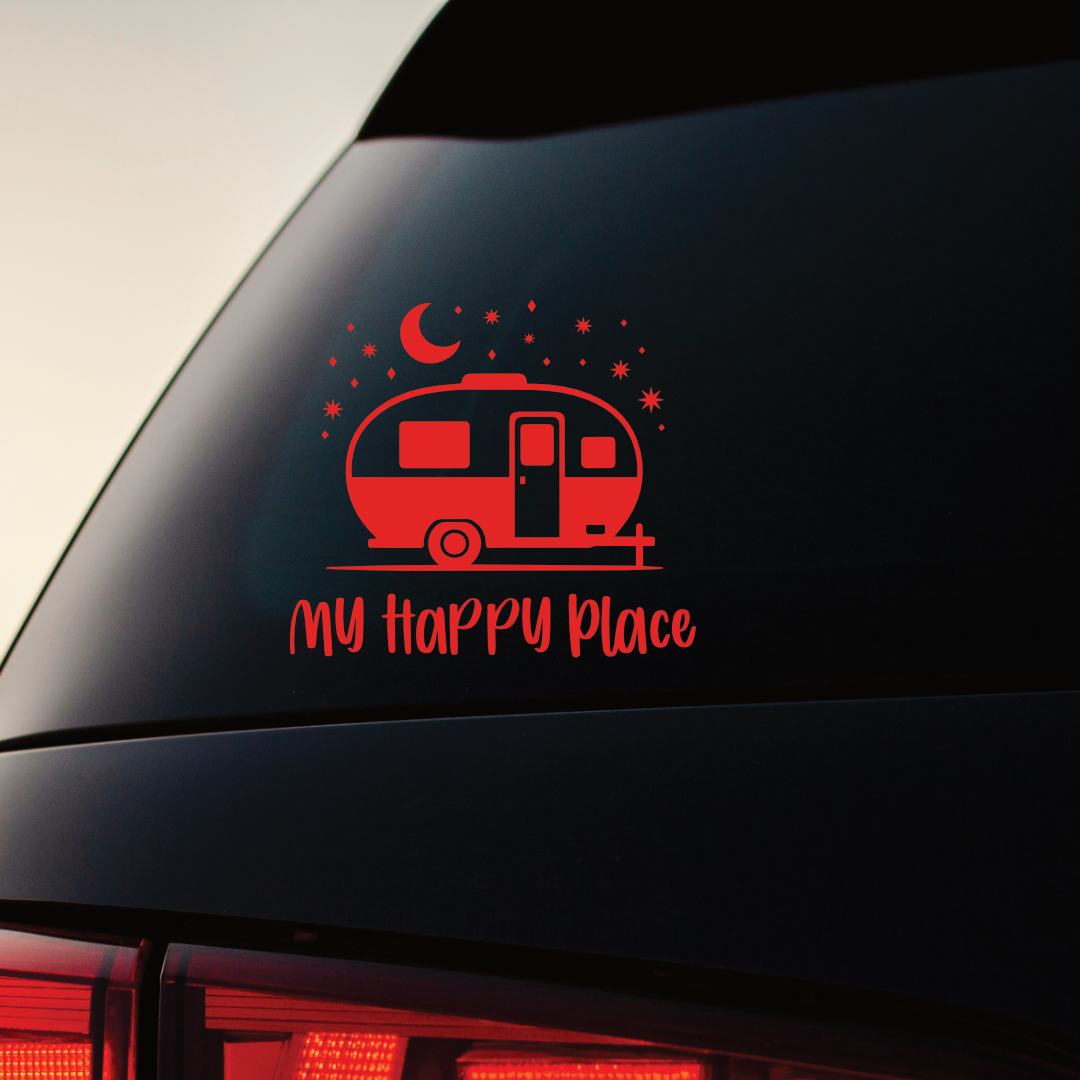 Caravan - My Happy Place Vinyl Sticker