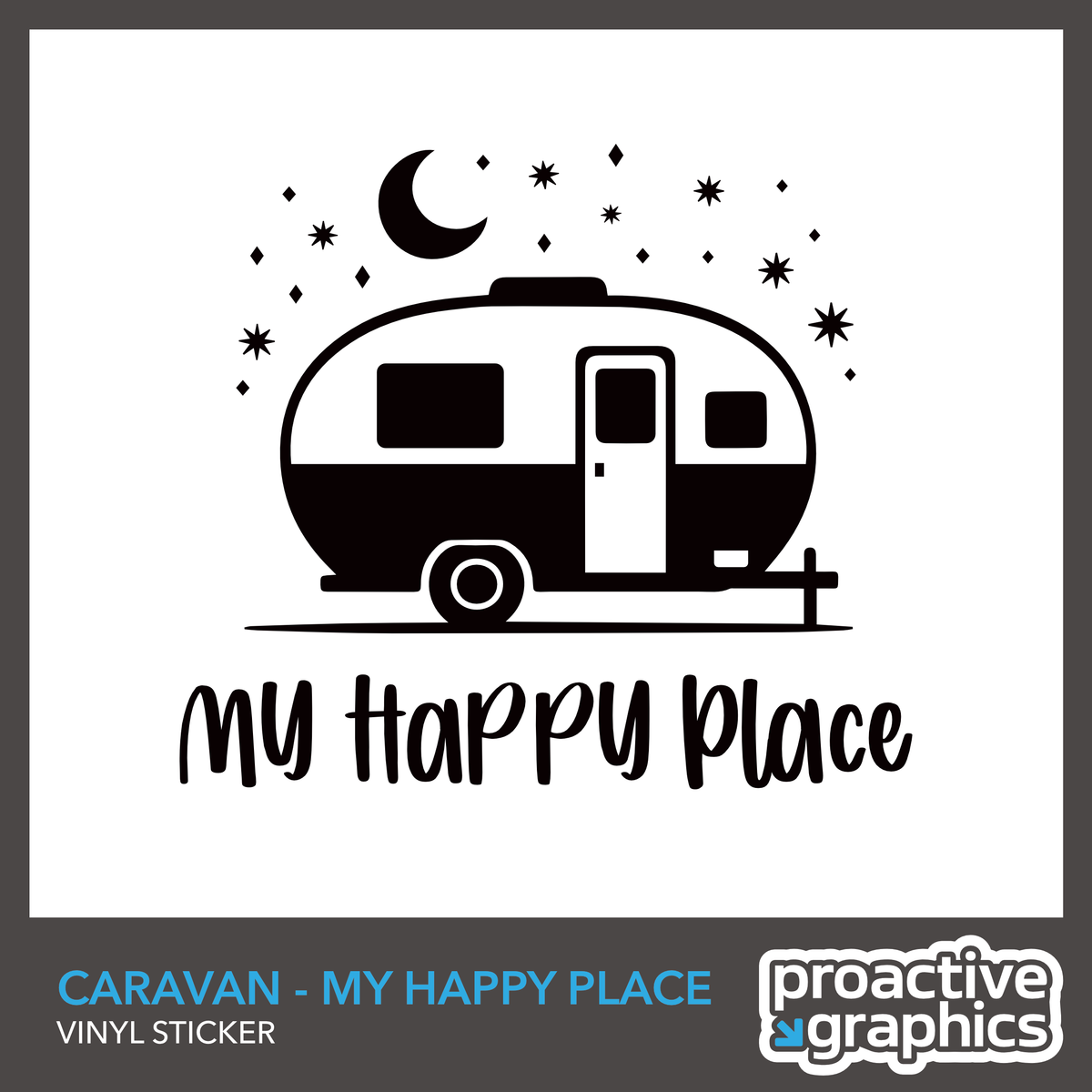 Caravan - My Happy Place Vinyl Sticker