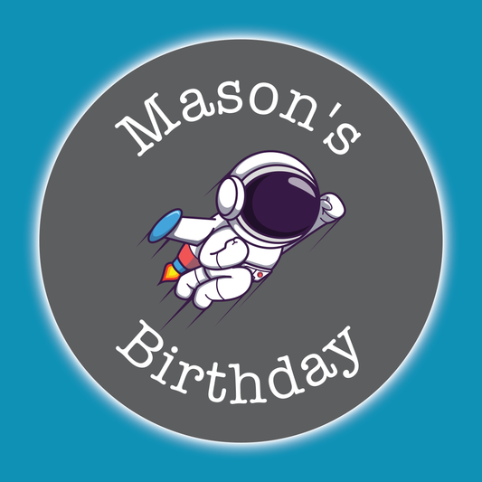 Astronaut - Party Stickers - Birthday