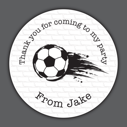 Football - Party Stickers - Thank You