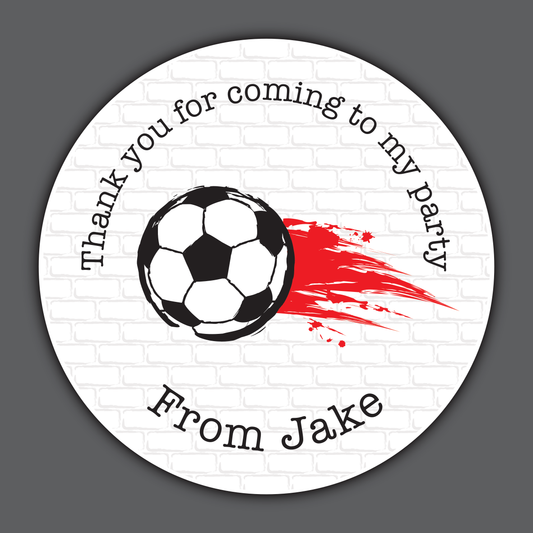 Football - Party Stickers - Thank You