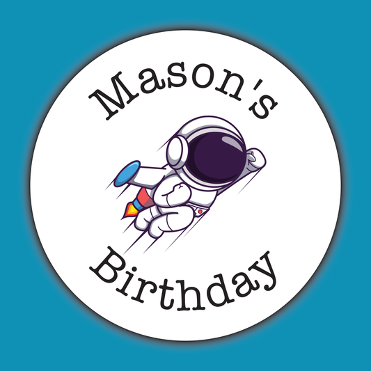Astronaut - Party Stickers - Birthday