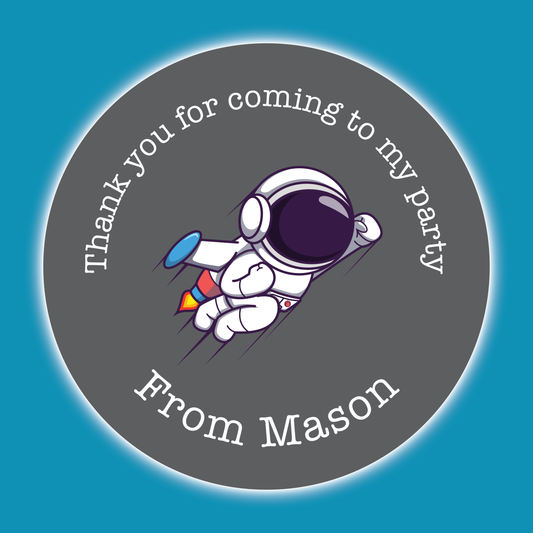Astronaut - Party Stickers - Thank You