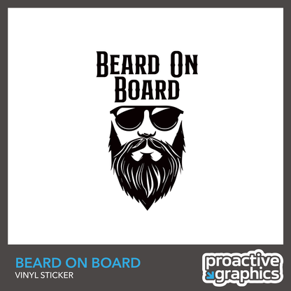 Beard On Board - Vinyl Sticker