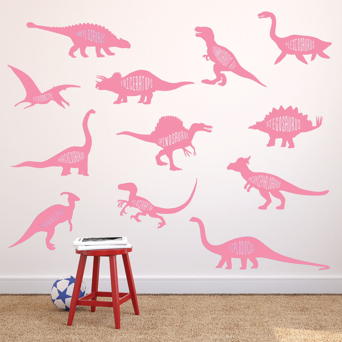 Dinosaur Vinyl Wall Graphics Set