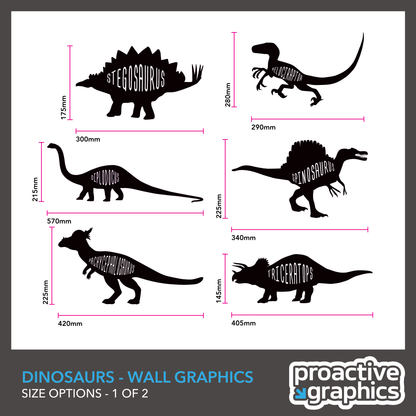 Dinosaur Vinyl Wall Graphics Set