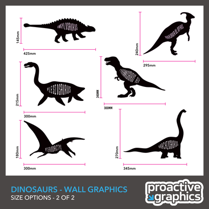 Dinosaur Vinyl Wall Graphics Set