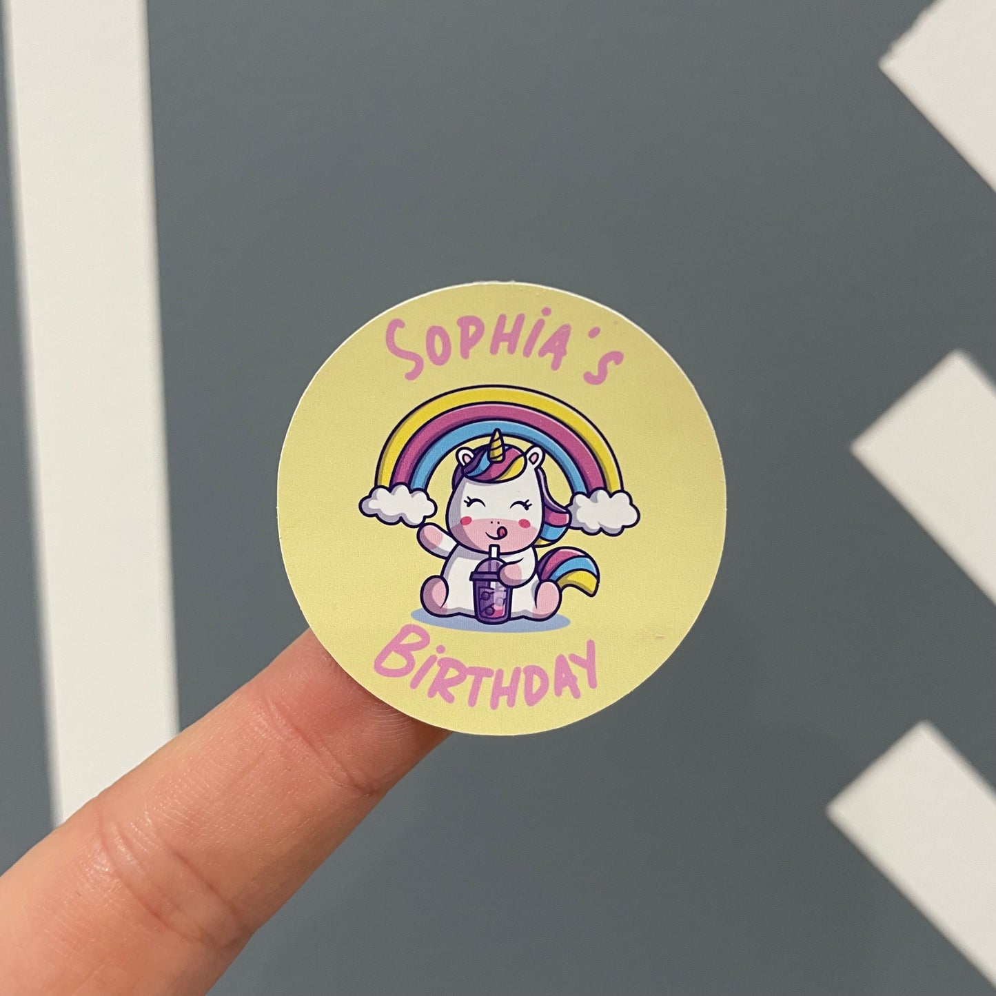 Unicorn - Party Stickers - Birthday