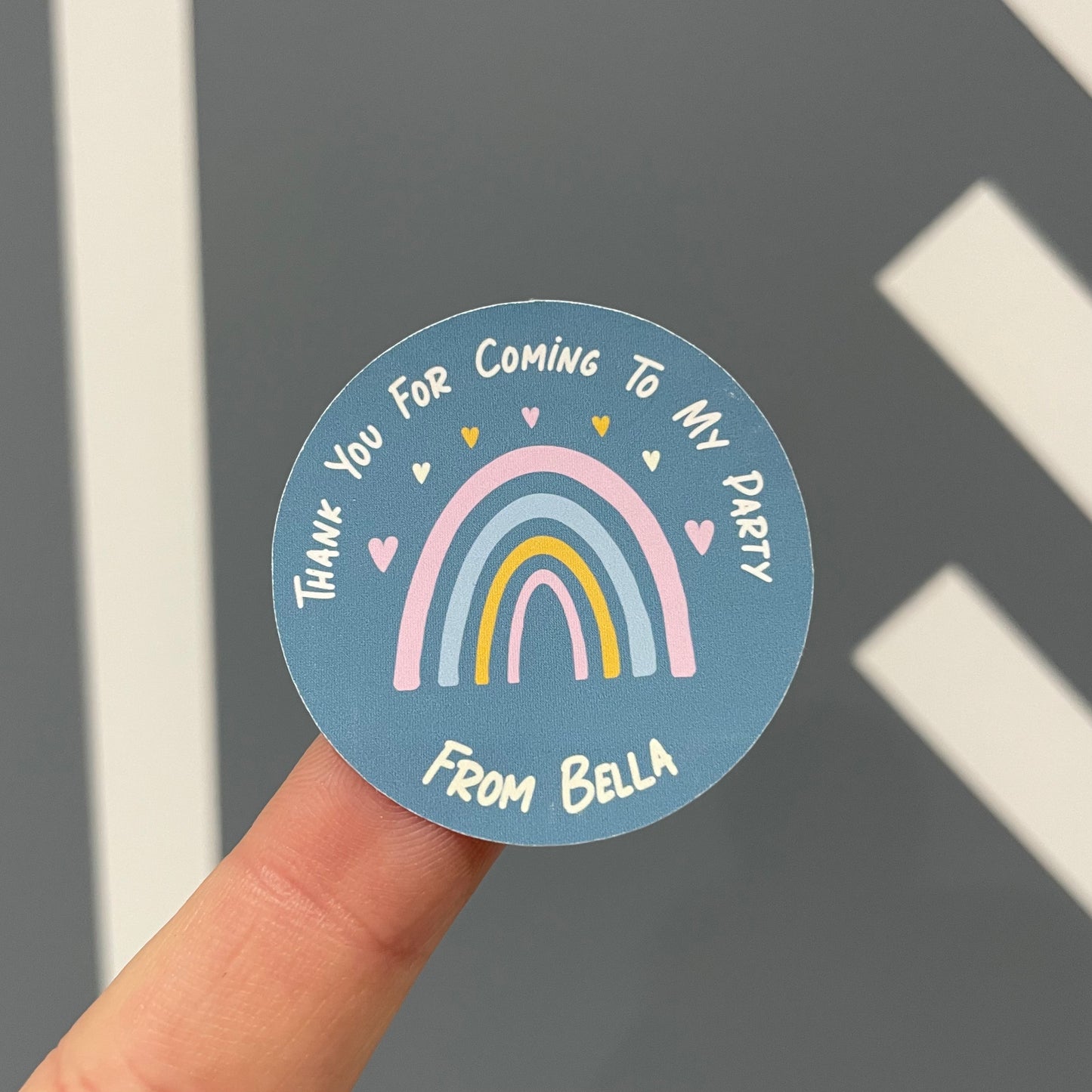 Rainbow - Party Stickers - Thank You