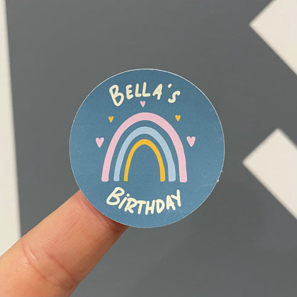 Rainbow - Party Stickers - Birthday