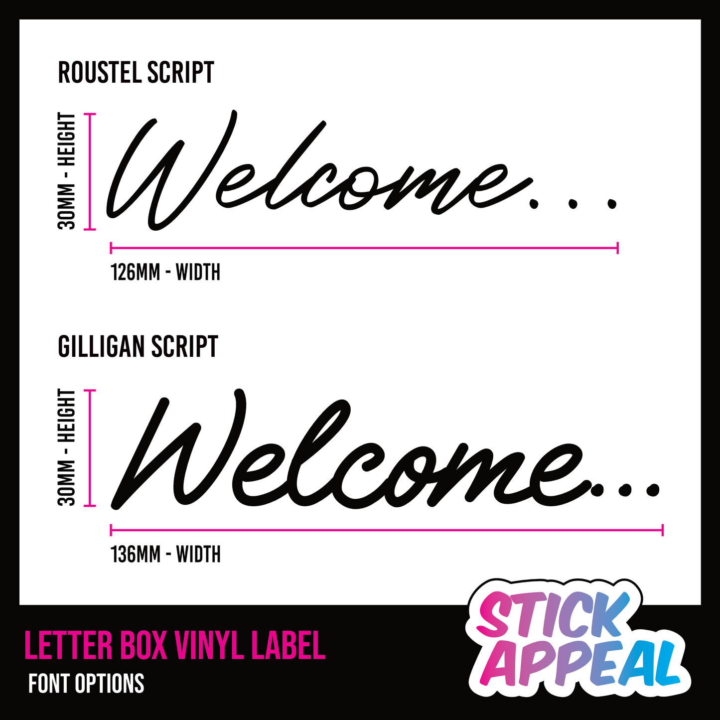 Welcome... Letterbox Vinyl Label