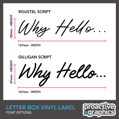 Why Hello... Letterbox Vinyl Label