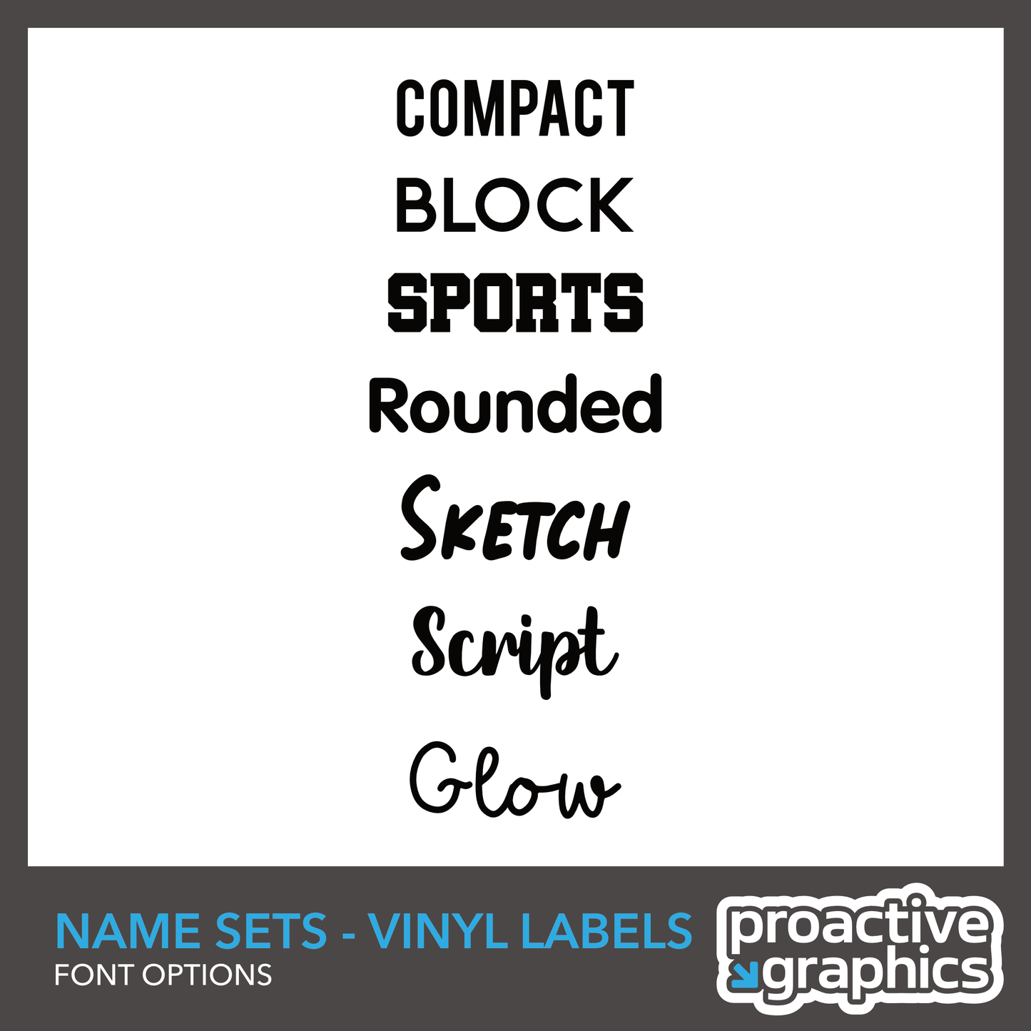 Name Set Vinyl Labels
