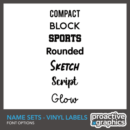Name Set Vinyl Labels