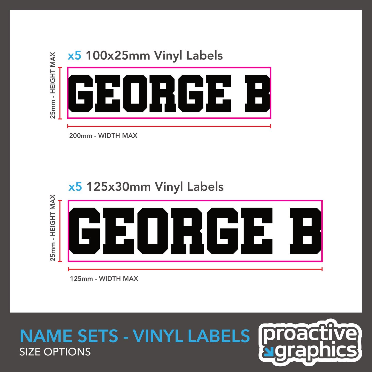 Name Set Vinyl Labels