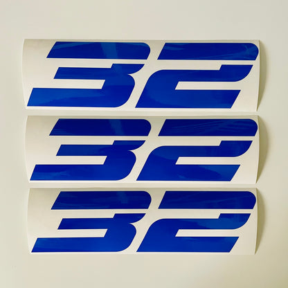 Racing Number Vinyl Graphics - Set of 3
