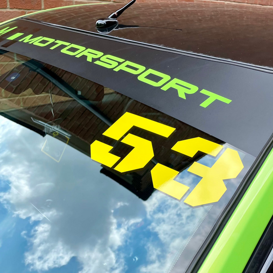 Racing Number Vinyl Graphics - Set of 3