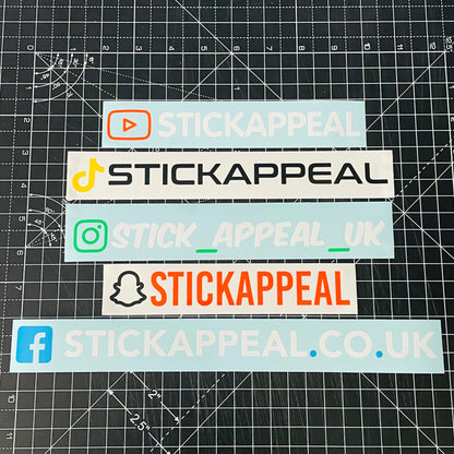 Social Media Tag Vinyl Graphics - Double Colour