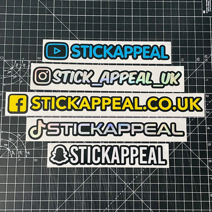 Social Media Tag Vinyl Graphics - Double Layered