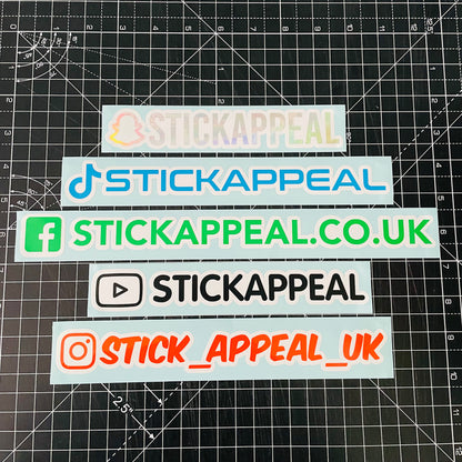 Social Media Tag Vinyl Graphics - Double Layered