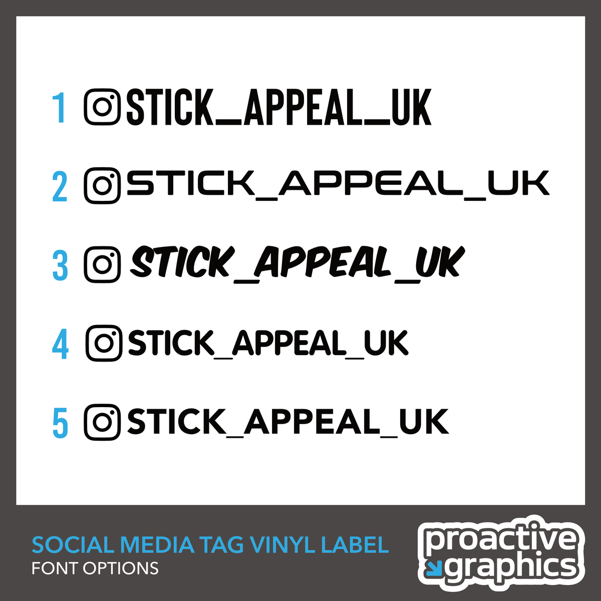Social Media Tag Vinyl Graphics - Double Colour