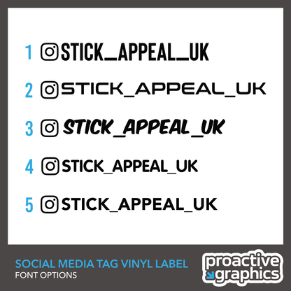 Social Media Tag Vinyl Graphics - Double Colour