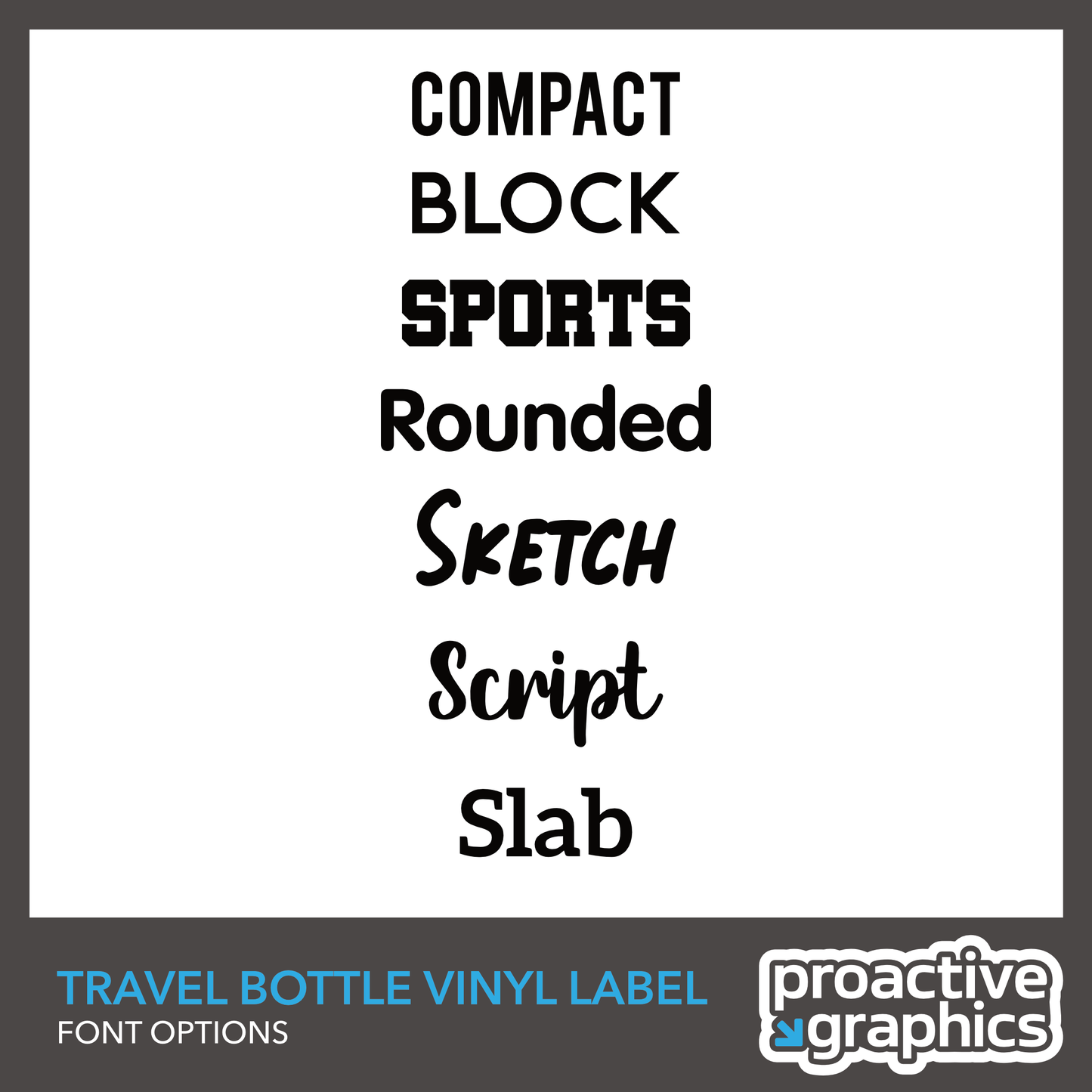 Travel Bottle Vinyl Labels