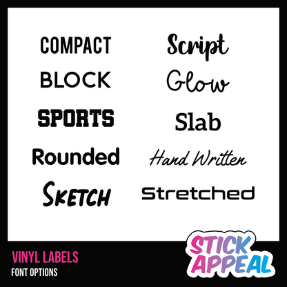 Water Bottle Vinyl Label