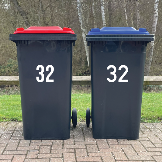 Outside Bin Vinyl Labels Numbers